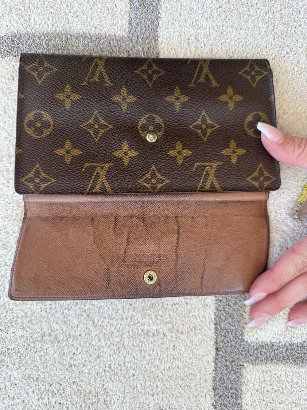 Louis Vuitton Brown Monogram Canvas Snap Continental Wallet